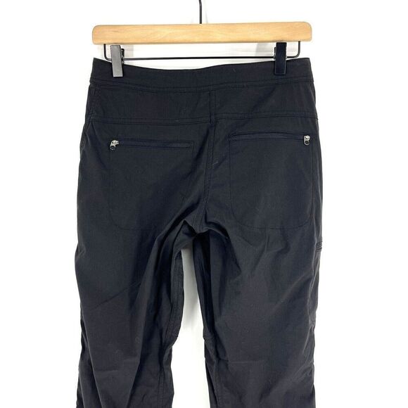 LL Bean Pants Size 4 Women Black Water Repellent Comfort Trail Straight Cargo - Picture 6 of 9
